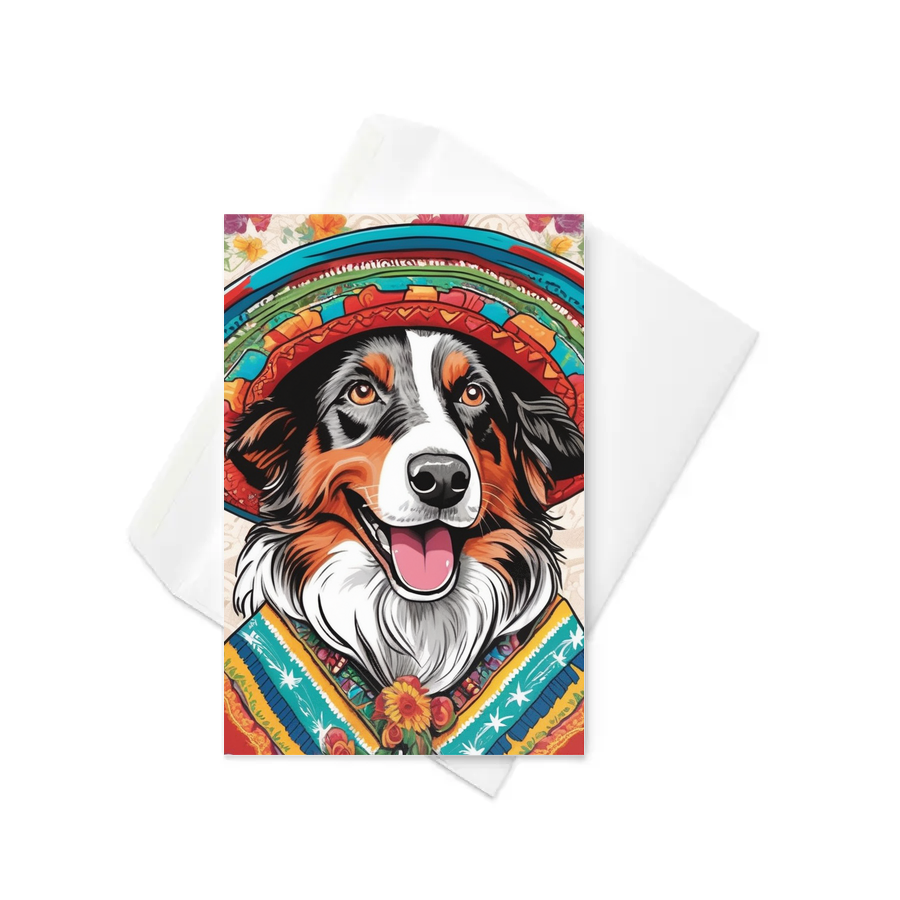 PugMug Custom Australian Shepherd Dog Greeting Card
