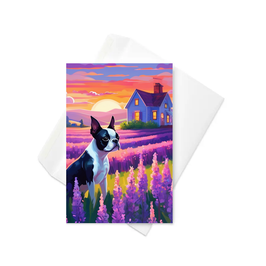 PugMug Custom Boston Terrier Greeting Card