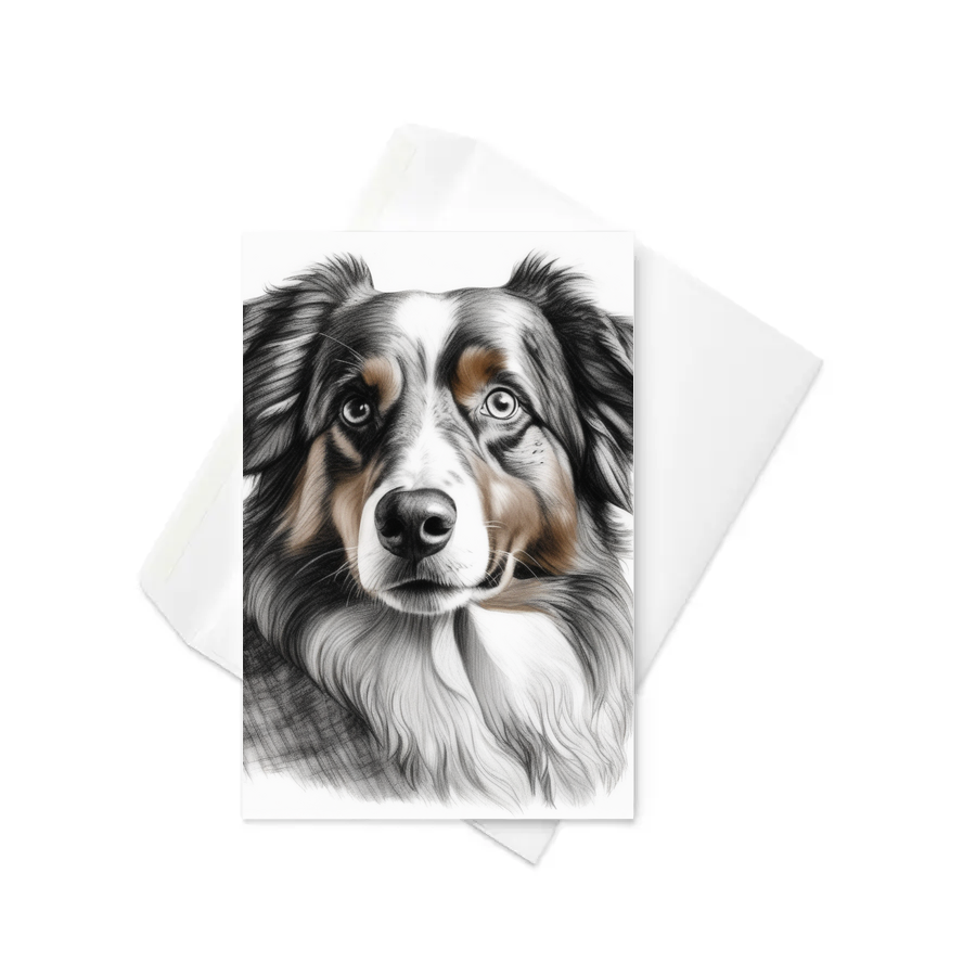PugMug Custom Australian Shepherd Dog Greeting Card