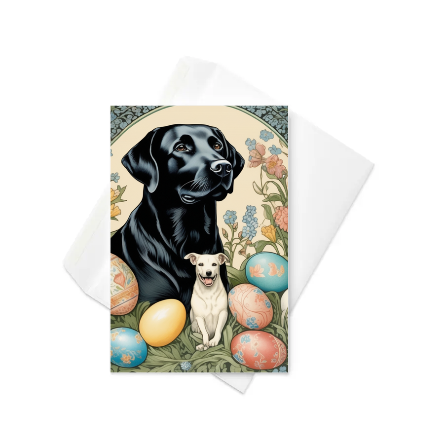 PugMug Custom Black Labrador Retriever Greeting Card