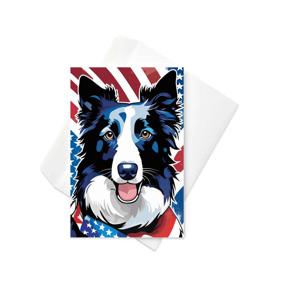 PugMug Custom Border Collie Greeting Card
