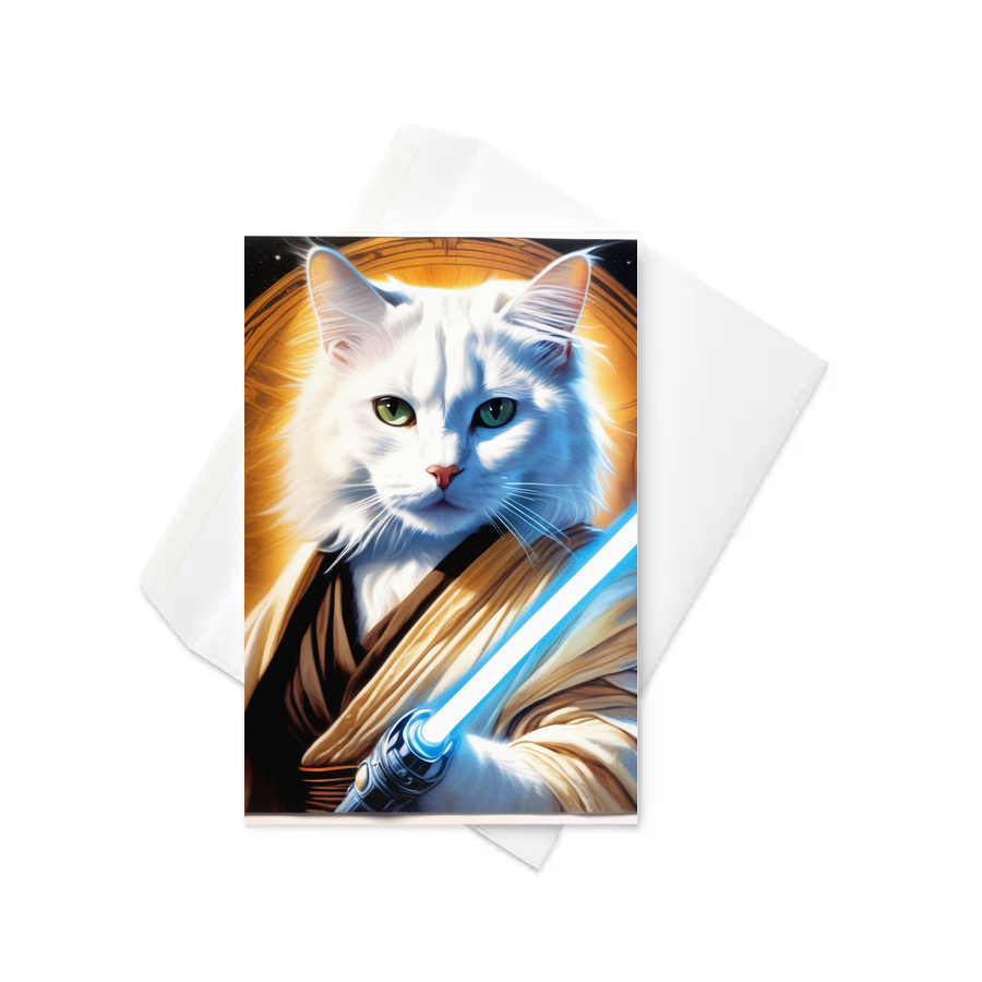 PugMug Custom White Companion Cat Greeting Card