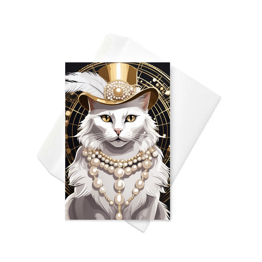 PugMug Custom White Companion Cat Greeting Card