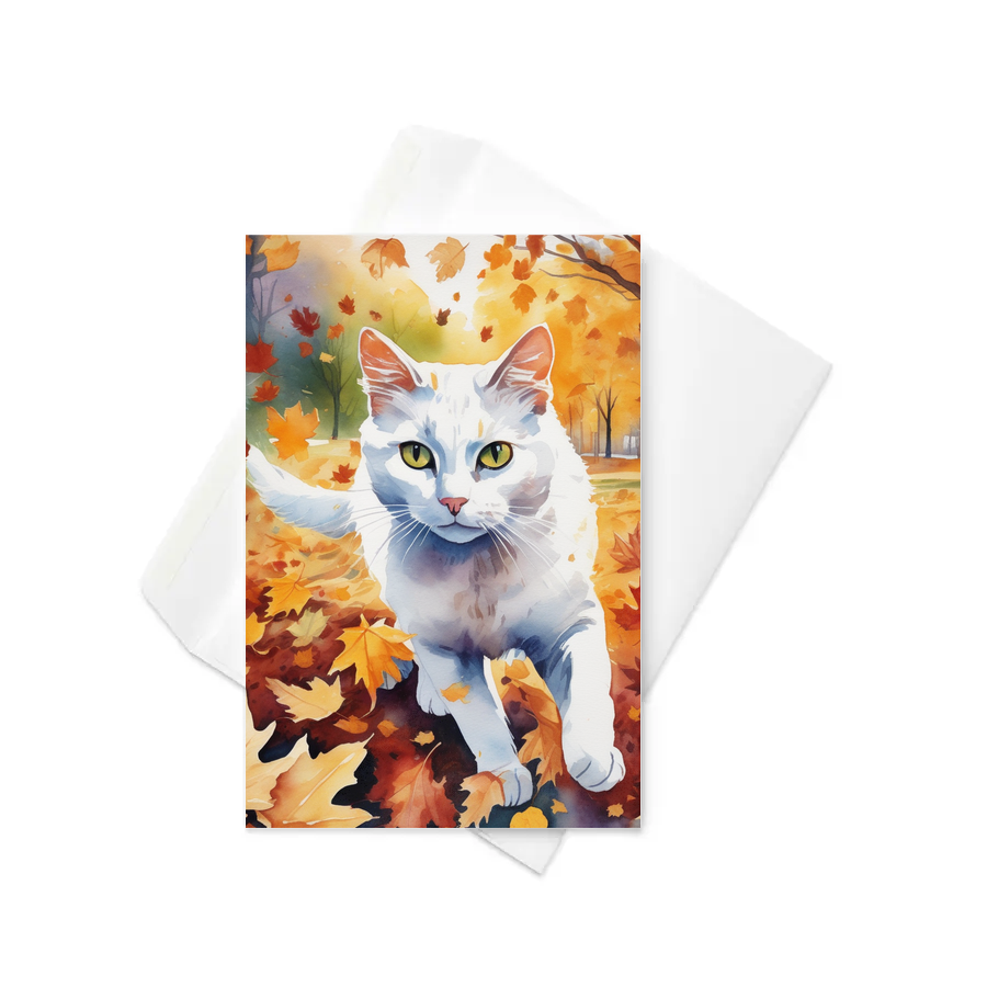 PugMug Custom White Companion Cat Greeting Card