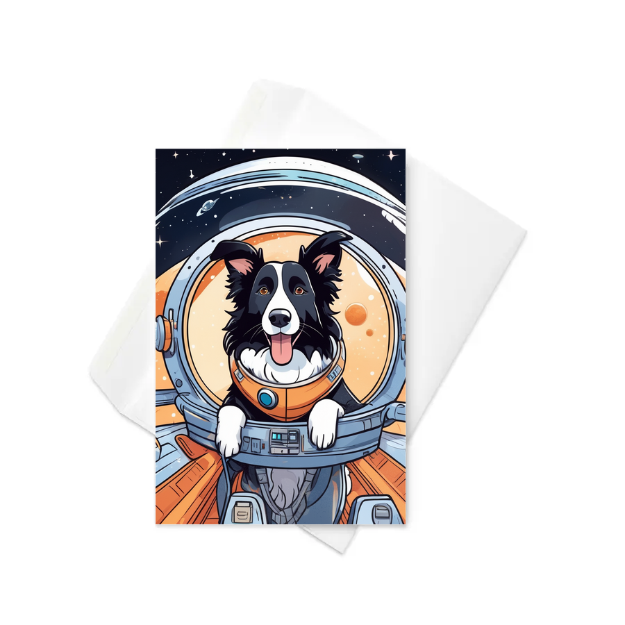PugMug Custom Border Collie Greeting Card