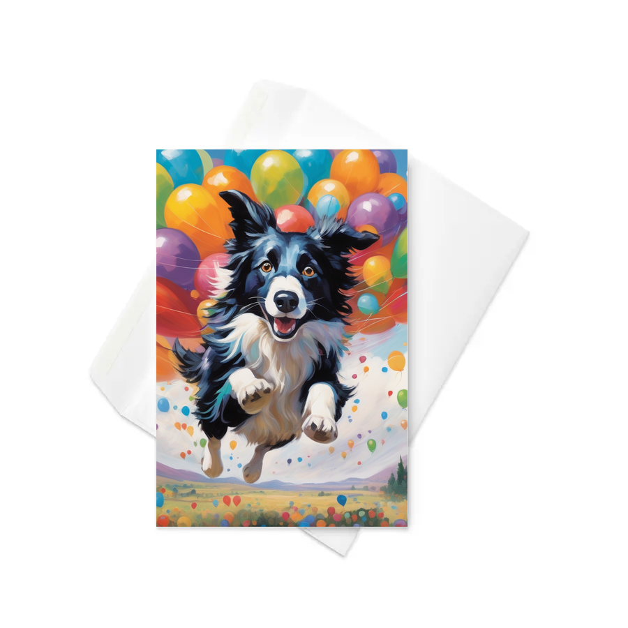 PugMug Custom Border Collie Greeting Card