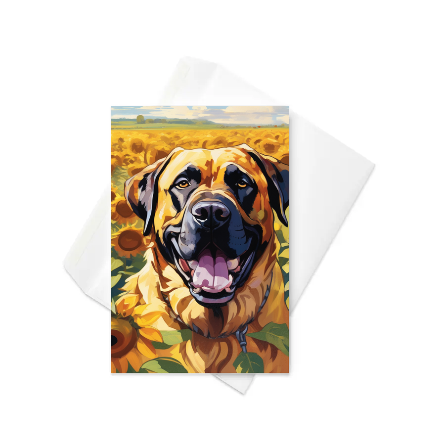 PugMug Custom Mastiff Greeting Card