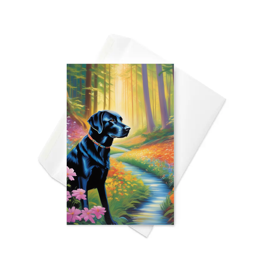 PugMug Custom Black Labrador Retriever Greeting Card