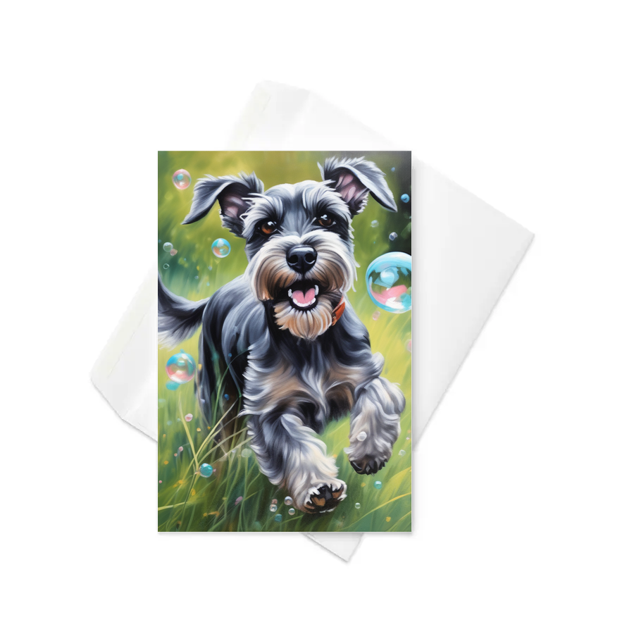 PugMug Custom Miniature Schnauzer Greeting Card