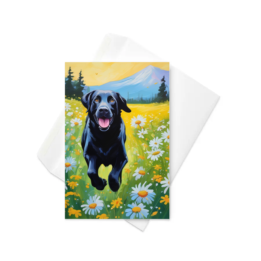 PugMug Custom Black Labrador Retriever Greeting Card