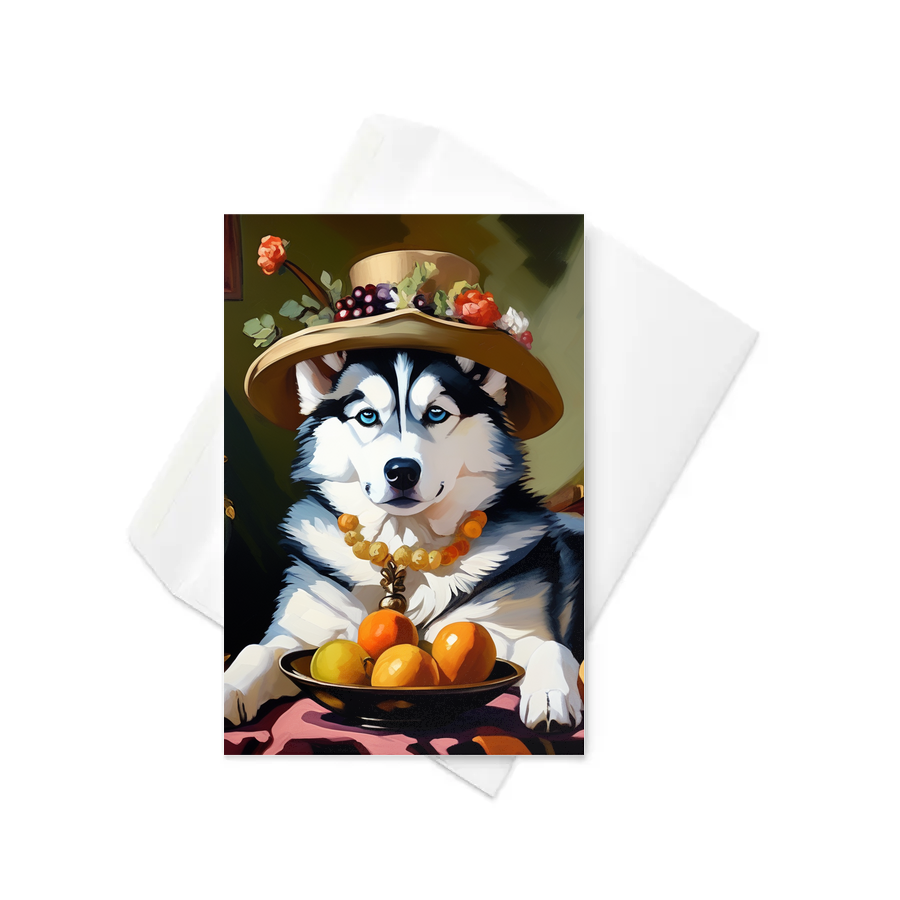 PugMug Custom Siberian Husky Greeting Card