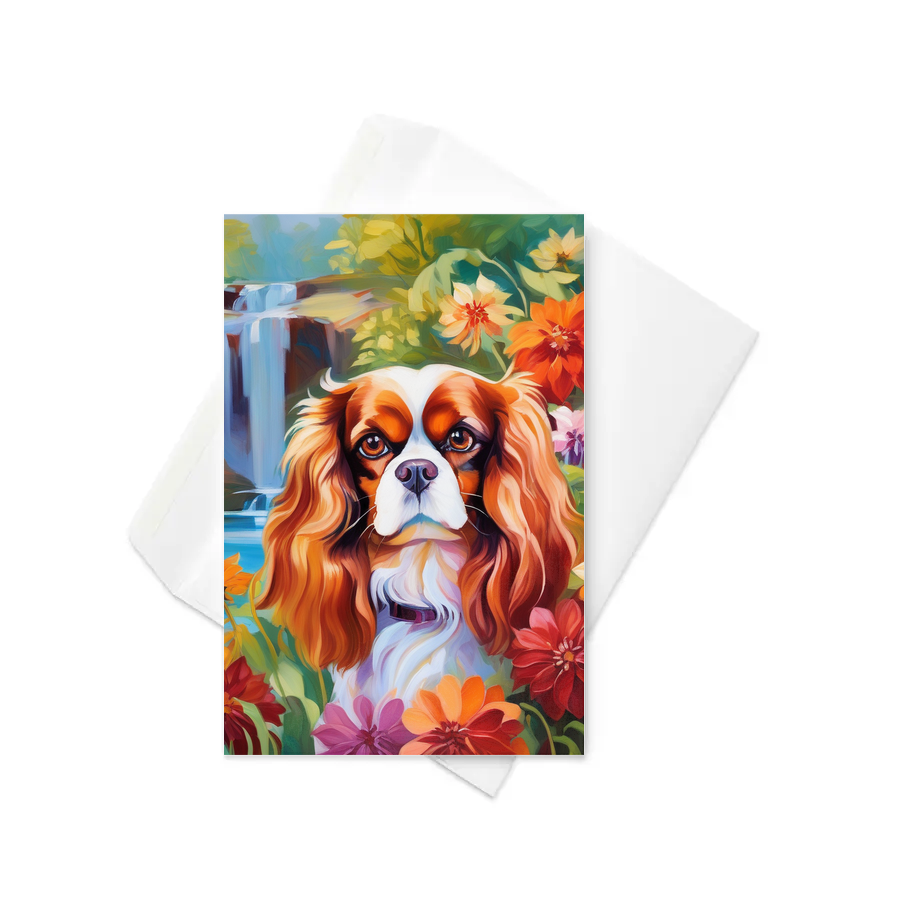 PugMug Custom Cavalier King Charles Spaniel Greeting Card