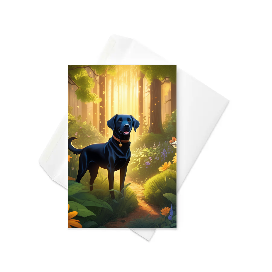 PugMug Custom Black Labrador Retriever Greeting Card
