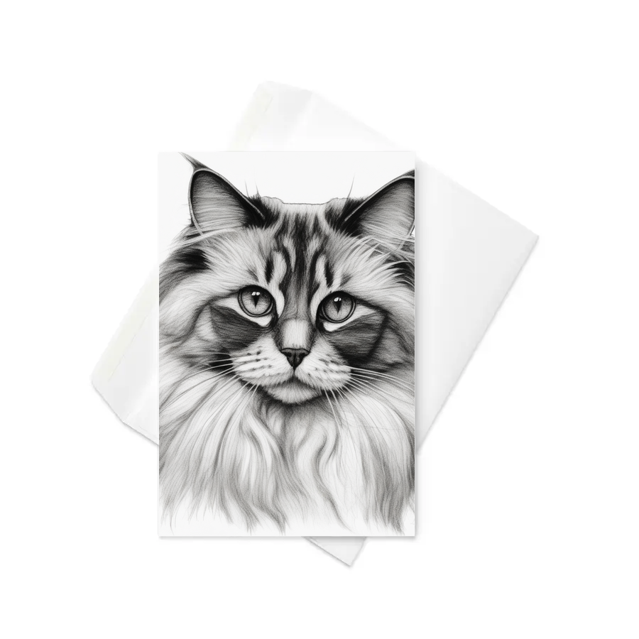PugMug Custom Tabby Ragdoll Cat Greeting Card