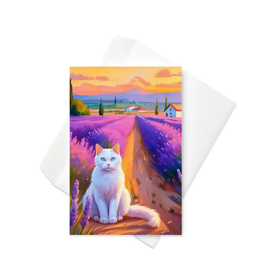 PugMug Custom White Companion Cat Greeting Card