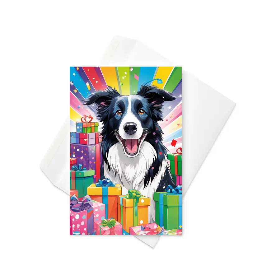 PugMug Custom Border Collie Greeting Card