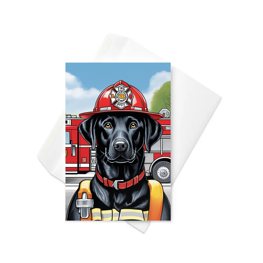 PugMug Custom Black Labrador Retriever Greeting Card