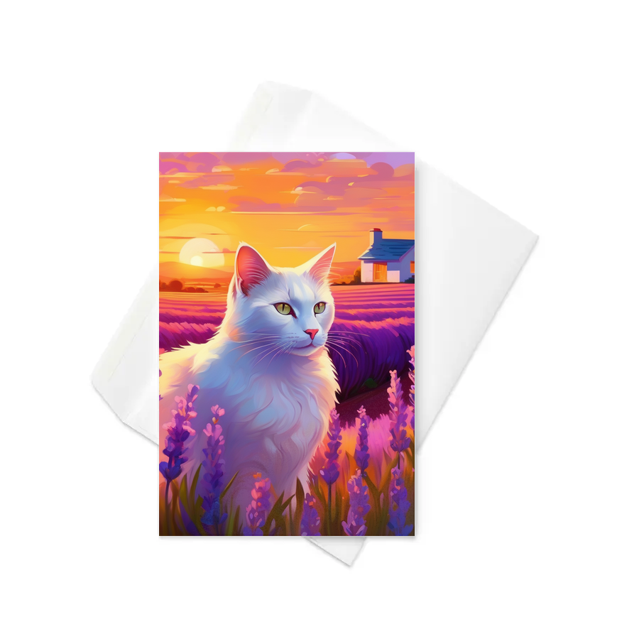 PugMug Custom White Companion Cat Greeting Card