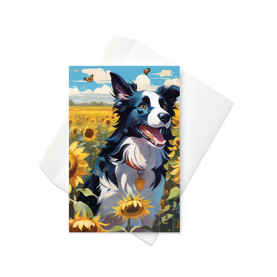 PugMug Custom Border Collie Greeting Card
