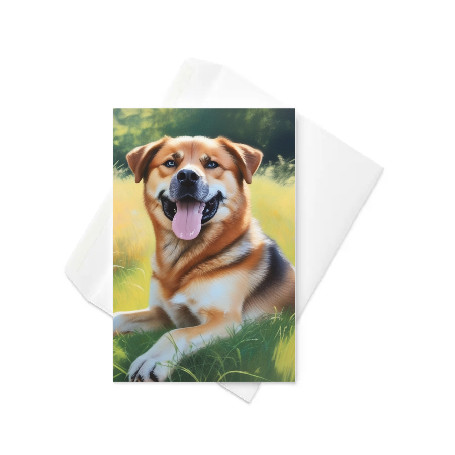 PugMug Custom Blue Greeting Card