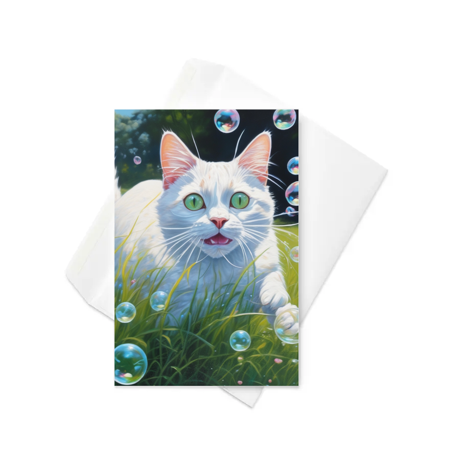 PugMug Custom White Companion Cat Greeting Card