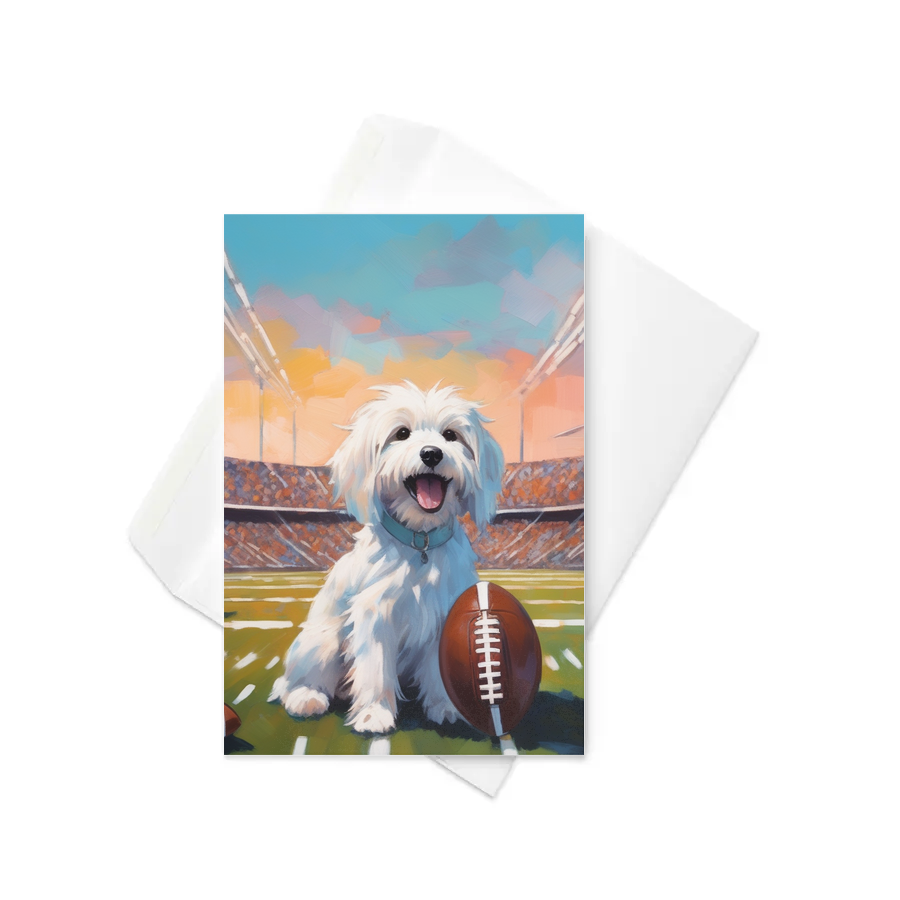 PugMug Custom White Havanese Dog Greeting Card