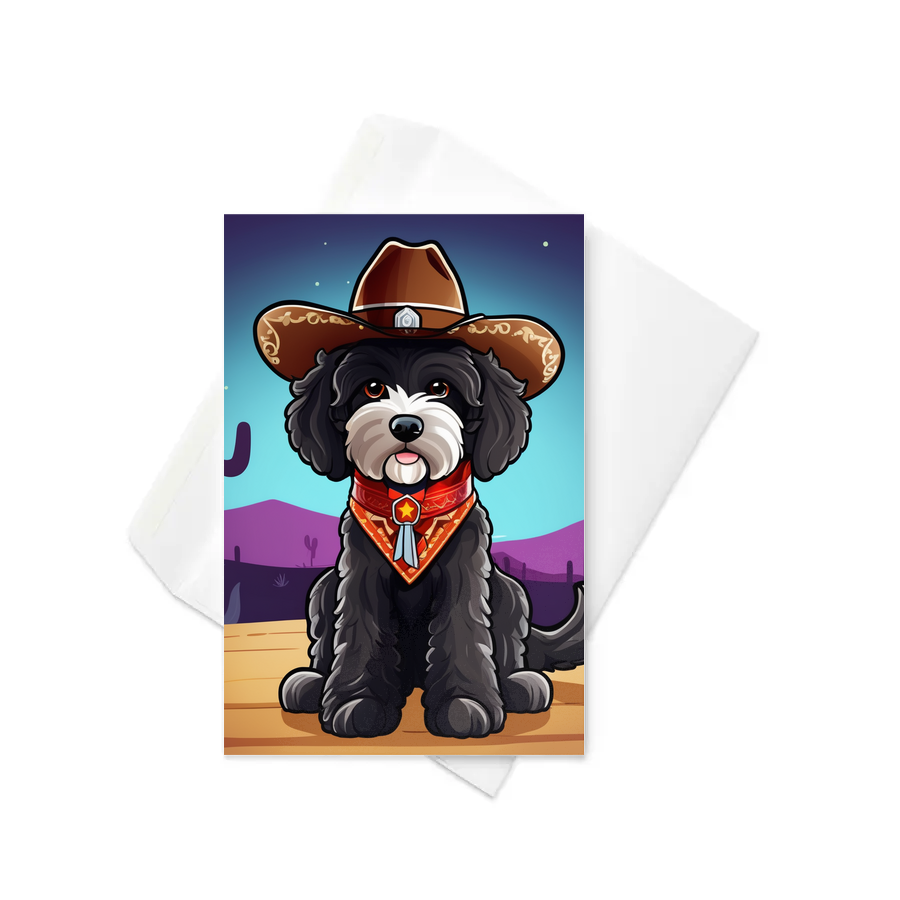 PugMug Custom Portuguese Water Dog Greeting Card