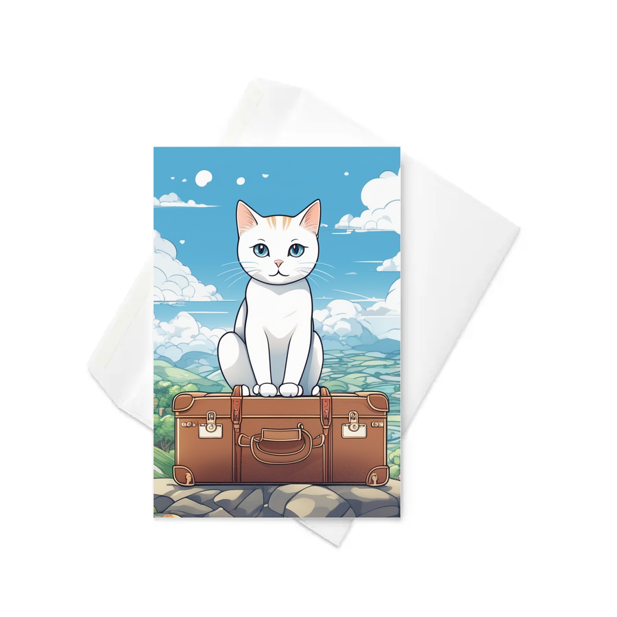 PugMug Custom White Companion Cat Greeting Card