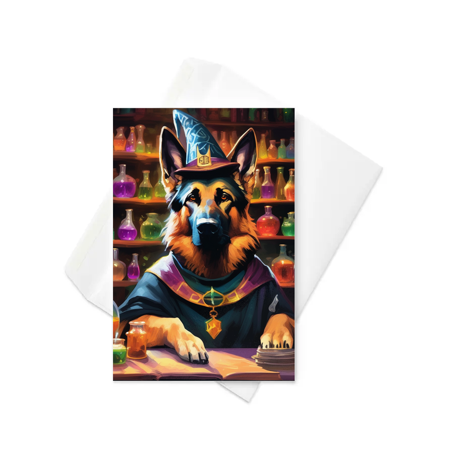 PugMug Custom German Shepherd Dog Greeting Card