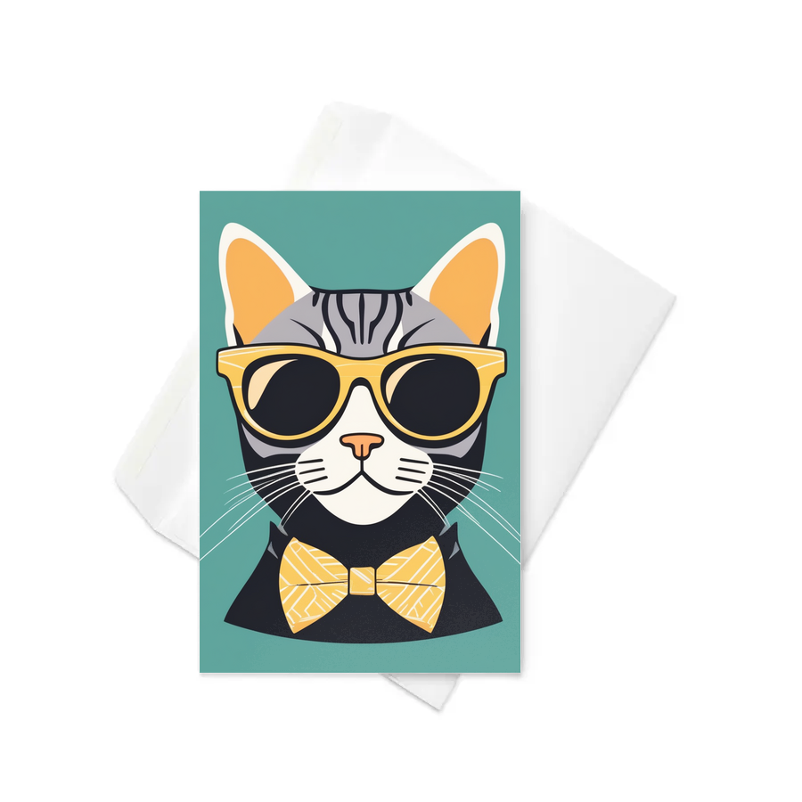 PugMug Custom Tabby American Shorthair Cat Greeting Card