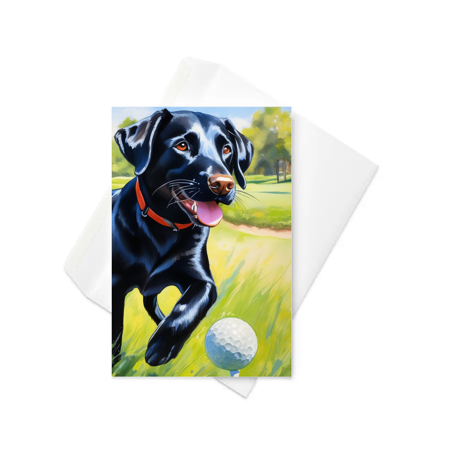 PugMug Custom Black Labrador Retriever Greeting Card