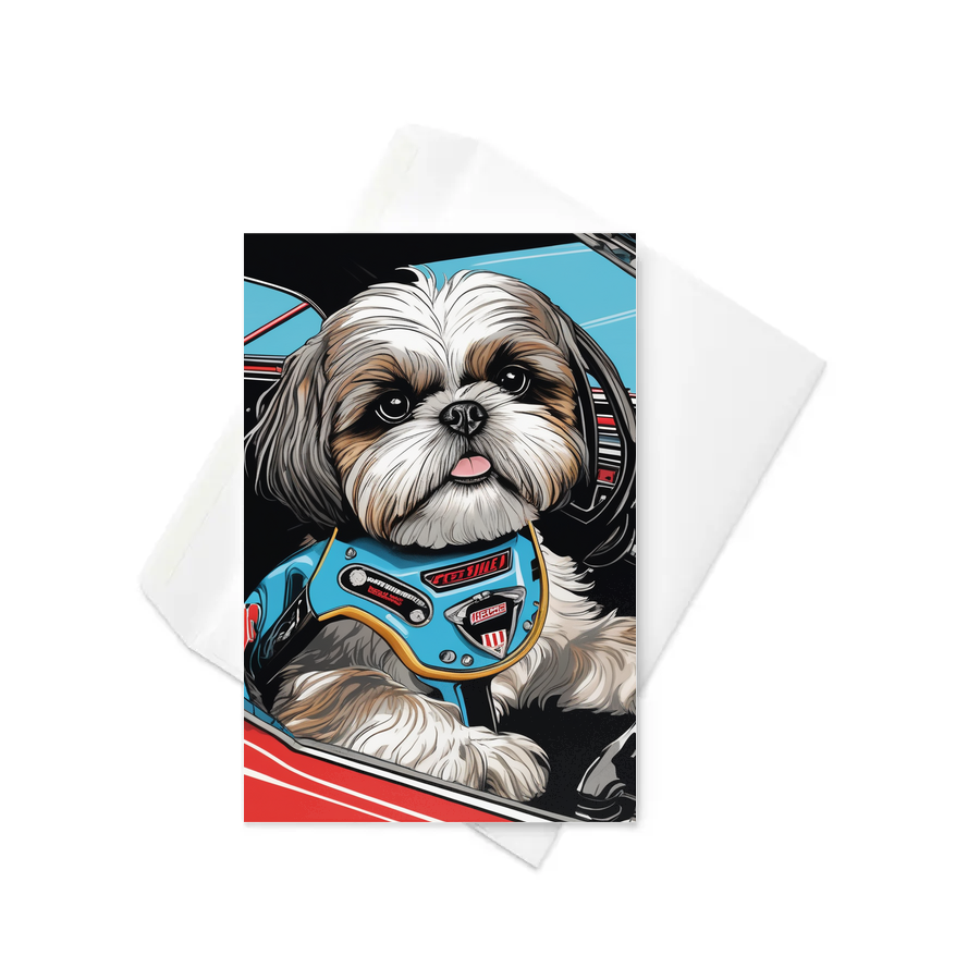 PugMug Custom Shih Tzu Greeting Card