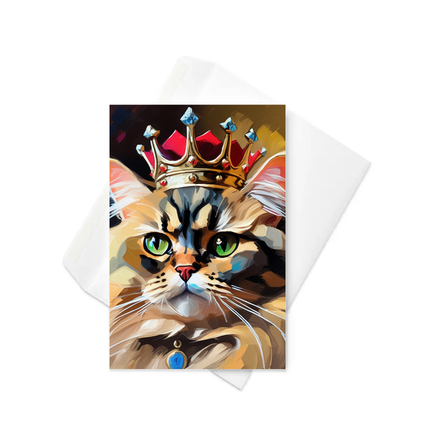 PugMug Custom Tabby Persian Cat Greeting Card