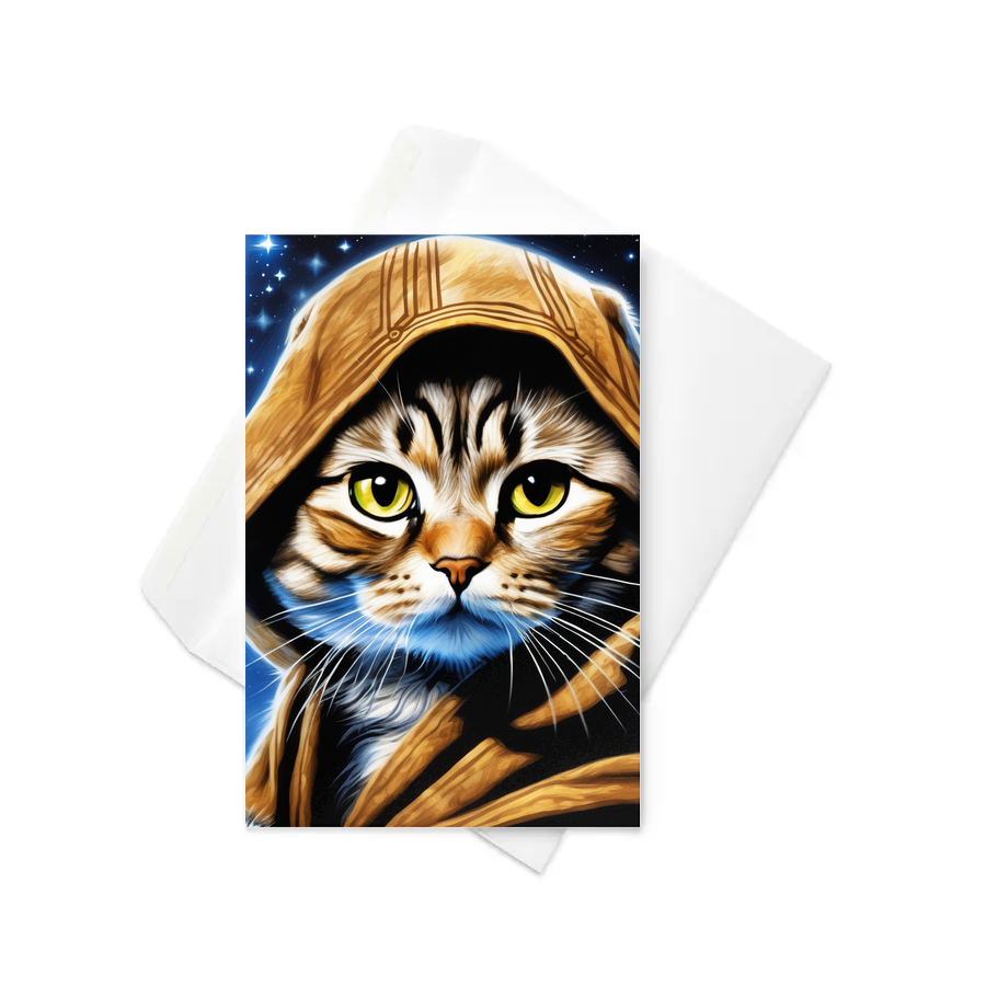 PugMug Custom Tabby Scottish Fold Cat Greeting Card