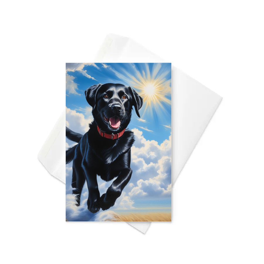 PugMug Custom Black Labrador Retriever Greeting Card