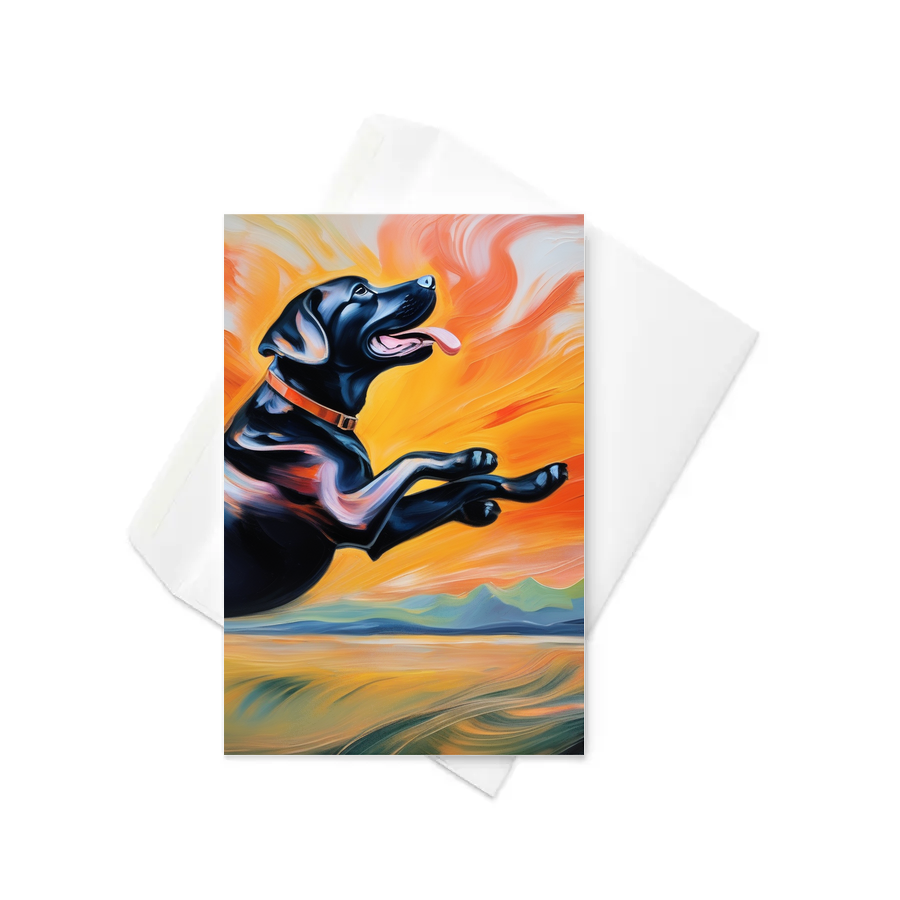 PugMug Custom Black Labrador Retriever Greeting Card