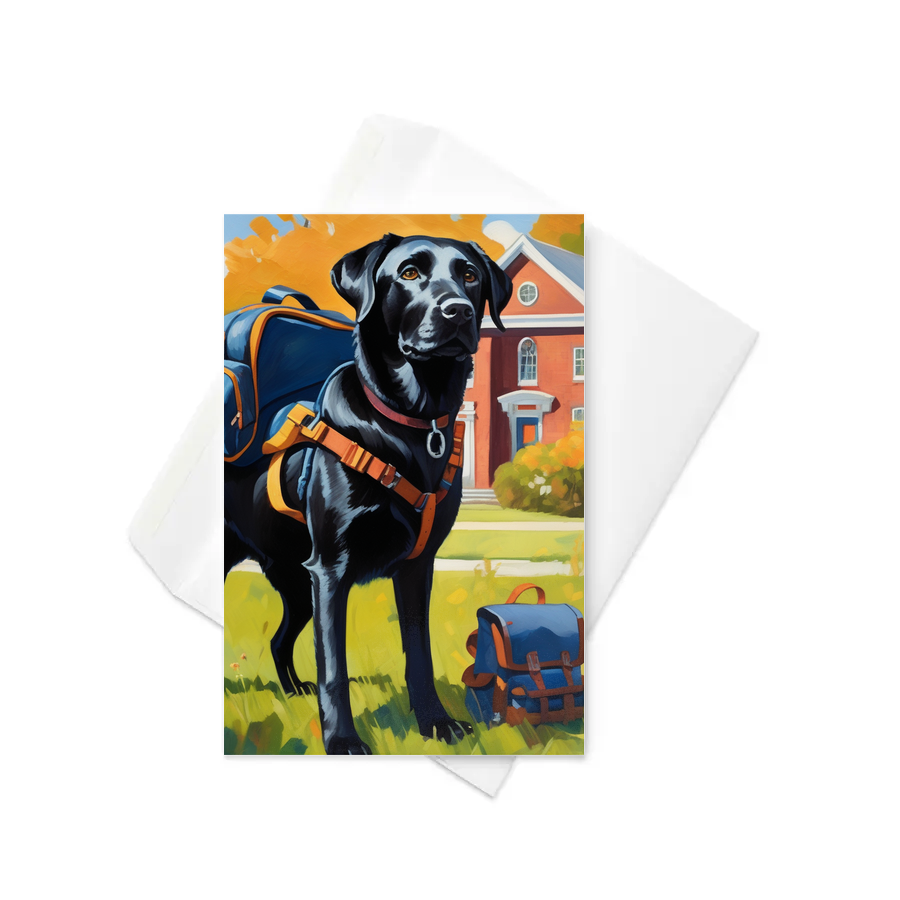 PugMug Custom Black Labrador Retriever Greeting Card