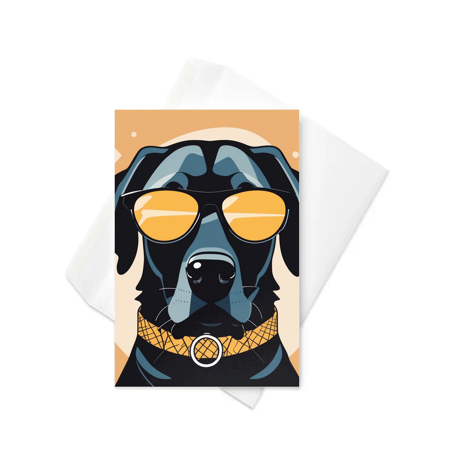 PugMug Custom Black Labrador Retriever Greeting Card