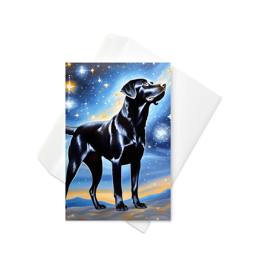 PugMug Custom Black Labrador Retriever Greeting Card