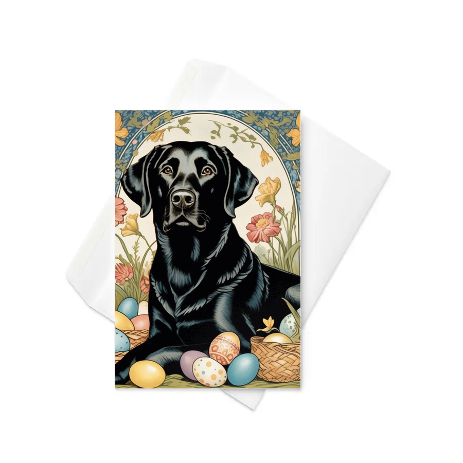 PugMug Custom Black Labrador Retriever Greeting Card