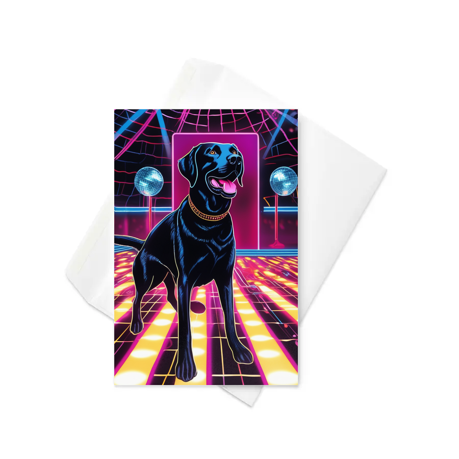 PugMug Custom Black Labrador Retriever Greeting Card