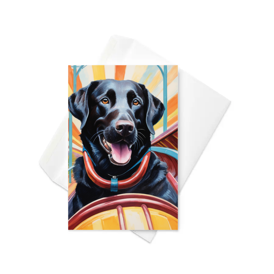PugMug Custom Black Labrador Retriever Greeting Card