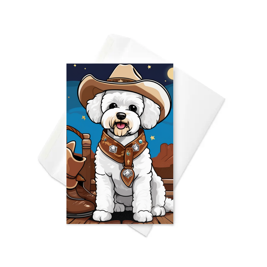 PugMug Custom Bichons Frise Greeting Card
