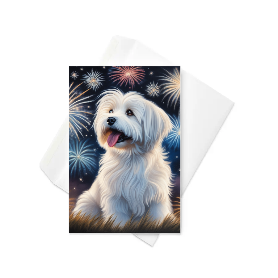PugMug Custom White Havanese Dog Greeting Card