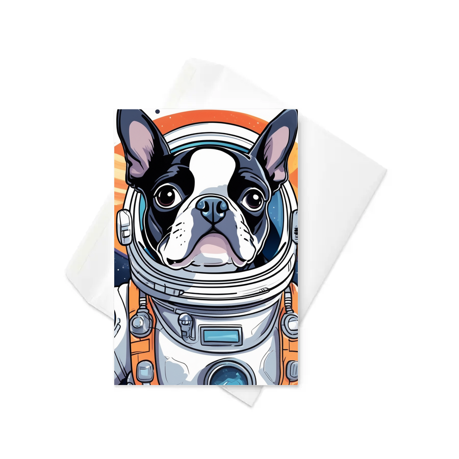 PugMug Custom Boston Terrier Greeting Card