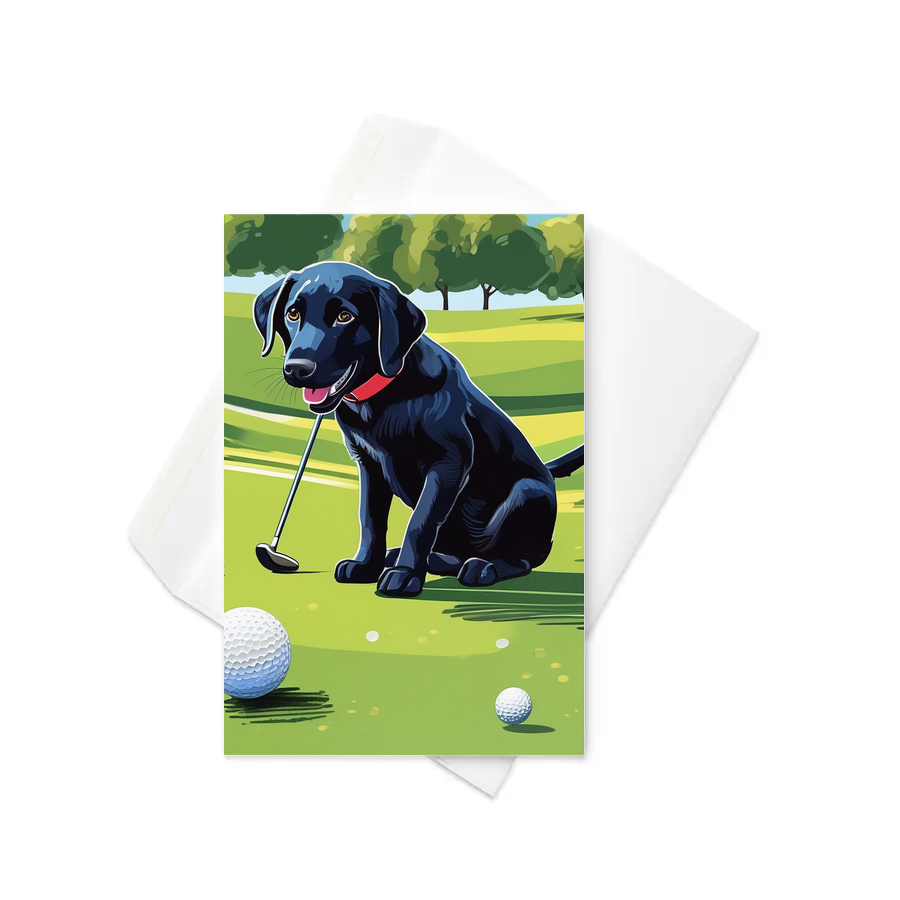 PugMug Custom Black Labrador Retriever Greeting Card