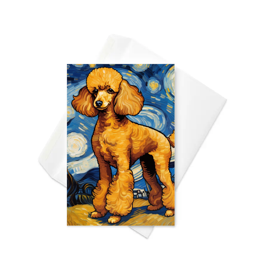 PugMug Custom Tan Poodle Greeting Card