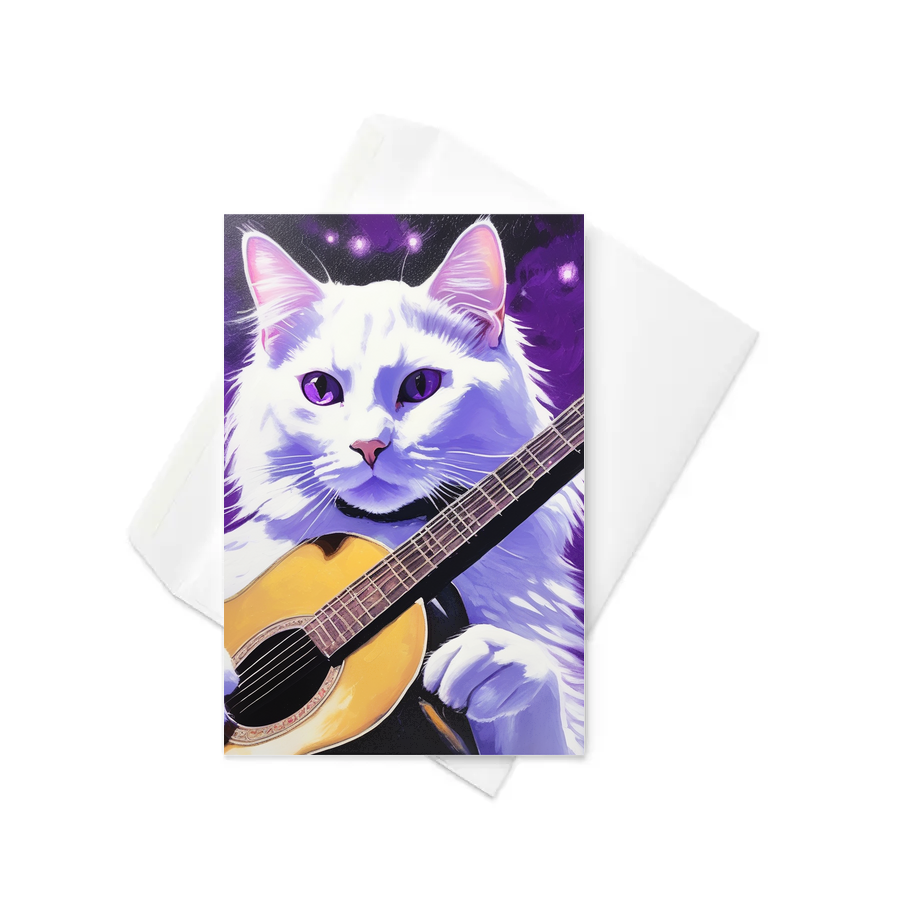 PugMug Custom White Companion Cat Greeting Card
