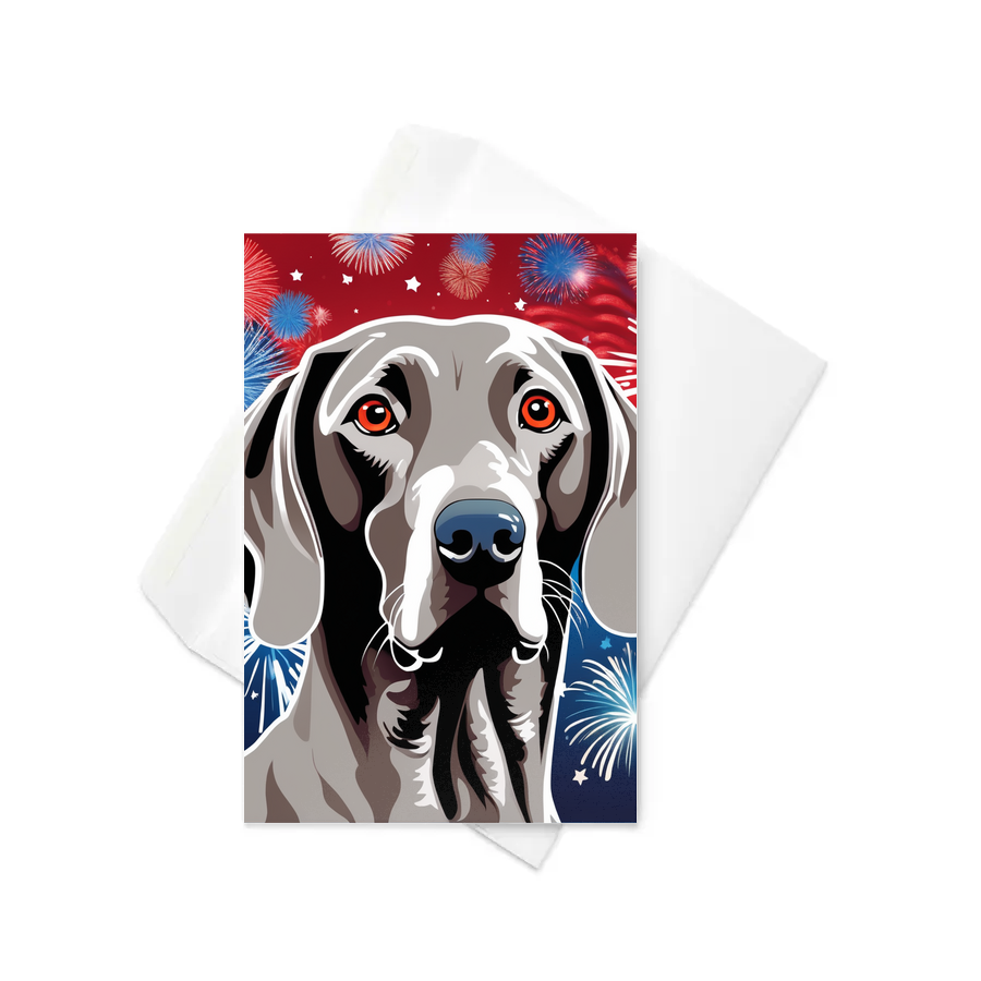 PugMug Custom Weimaraner Greeting Card