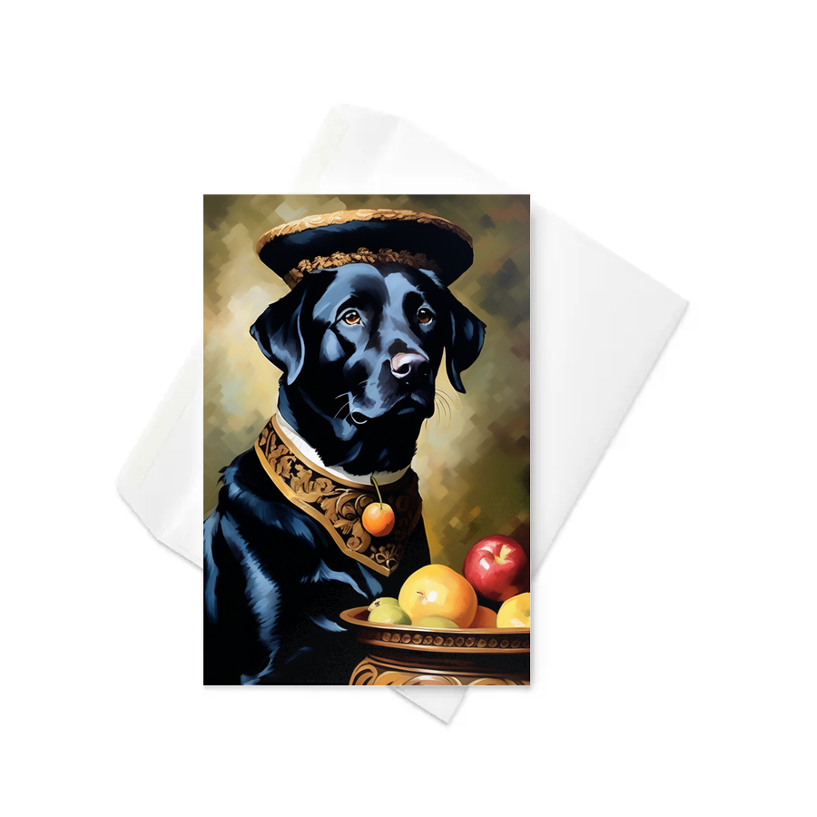 PugMug Custom Black Labrador Retriever Greeting Card